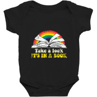 Love Reading Love Rainbows Gift Retro Rainbow Baby Bodysuit | Artistshot