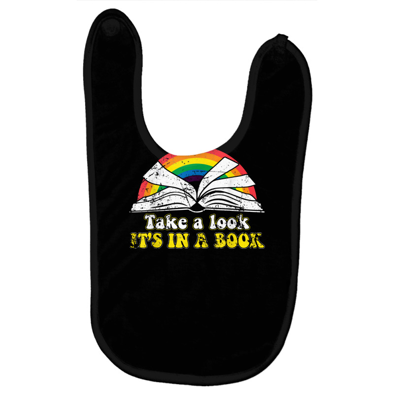 Love Reading Love Rainbows Gift Retro Rainbow Baby Bibs by jabaludden | Artistshot