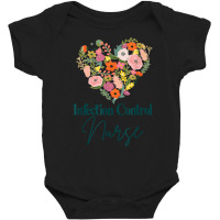 Infection Control Nurse Pride Nursing Mother's Day Floral T Shirt Baby Bodysuit | Artistshot