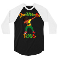 Juneteenth 1865 Dab Black Boy Brown Skin Afro American Boys T Shirt 3/4 Sleeve Shirt | Artistshot