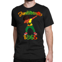 Juneteenth 1865 Dab Black Boy Brown Skin Afro American Boys T Shirt Classic T-shirt | Artistshot