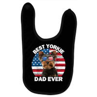 Mens Yorkie Dad For Men Funny Yorkshire Terrier Lover 4th Of July T Sh Baby Bibs | Artistshot