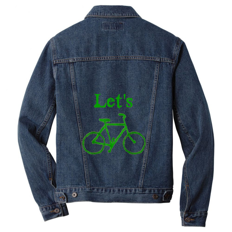 Let's Bike Cycling Bicycle To Work Men Denim Jacket | Artistshot