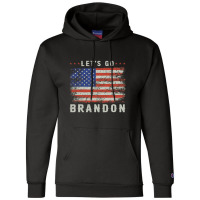 Let’s Go Brandon Funny Vintage American Flag Champion Hoodie | Artistshot