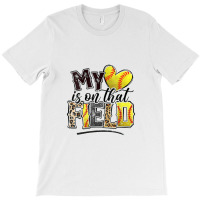 Leopard Softball Mom My Heart Is On That Field Baseball T-shirt | Artistshot