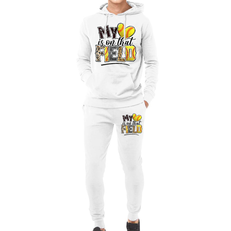 Leopard Softball Mom My Heart Is On That Field Baseball Hoodie & Jogger Set | Artistshot