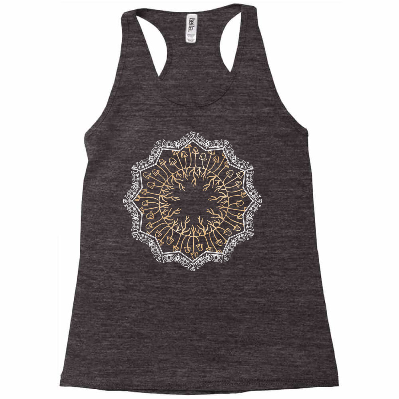 Trippy Fungus Mushroom Mandala Geometry Art Yoga Mantra T Shirt Racerback Tank by tamarogbbrazee4 | Artistshot