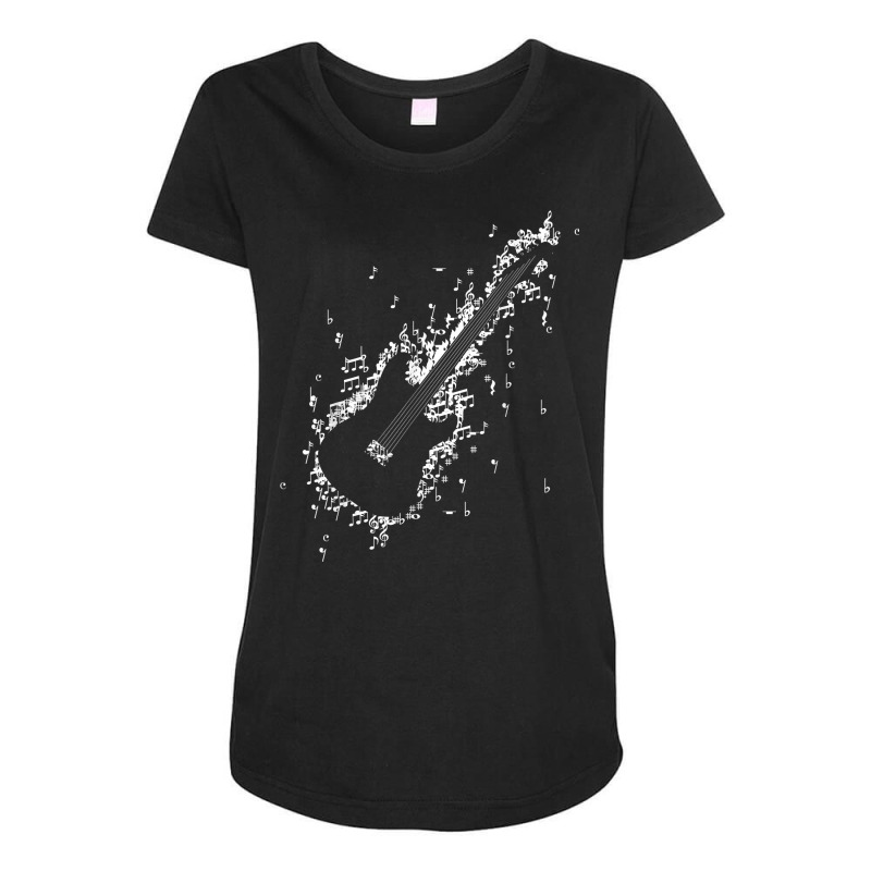 Musical Notes  Musician  Music Lover  Guitarist  Guitar T Shirt Maternity Scoop Neck T-shirt by abrellkfhanog8 | Artistshot