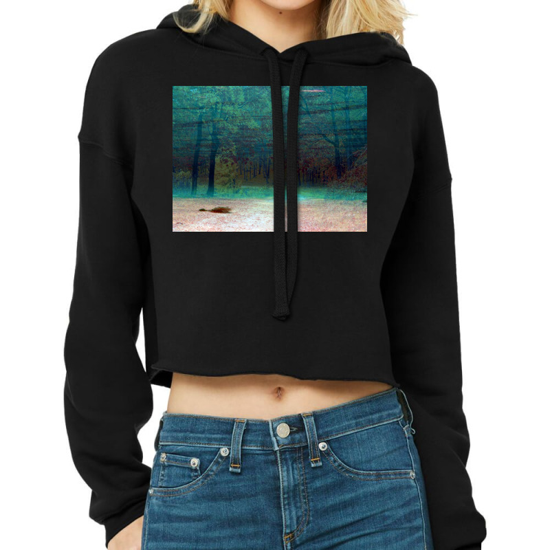 Mysterious Forest Love Nature Cropped Hoodie by coolmolo1 | Artistshot