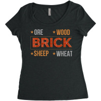 Ore Wood Brick Sheep Wheat Settlers Board Game T Shirt Women's Triblend Scoop T-shirt | Artistshot