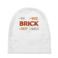 Ore Wood Brick Sheep Wheat Settlers Board Game T Shirt Baby Beanies | Artistshot