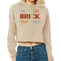 Ore Wood Brick Sheep Wheat Settlers Board Game T Shirt Cropped Hoodie | Artistshot