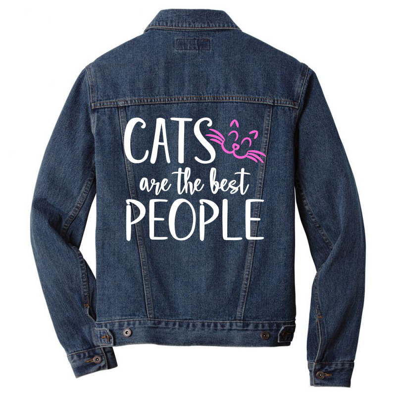 Cats Are The Best People Men Denim Jacket | Artistshot