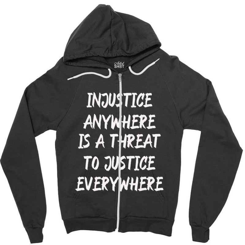 Mlk Quote Martin Luther King Jr Day Black History Month Zipper Hoodie by jabaludden | Artistshot