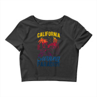 Retro ‘50s California Surfing Paradise Surfboarder Style Sum T Shirt Crop Top | Artistshot