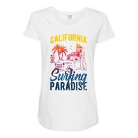 Retro ‘50s California Surfing Paradise Surfboarder Style Sum T Shirt Maternity Scoop Neck T-shirt | Artistshot