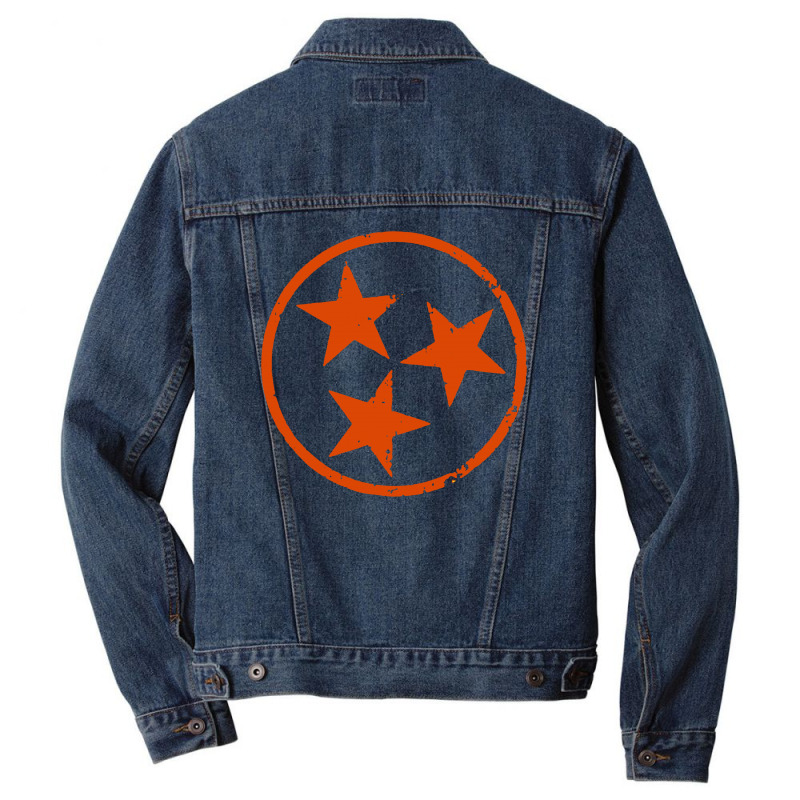 Tennessee Flag Vintage Grunge Distressed Graphic Men Denim Jacket by Creative Tees | Artistshot