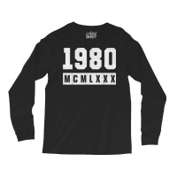 Vintage 1980 Roman Numeral 42 Year Old 42nd Birthday T Shirt Long Sleeve Shirts | Artistshot