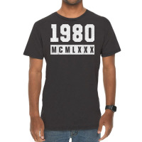 Vintage 1980 Roman Numeral 42 Year Old 42nd Birthday T Shirt Vintage T-shirt | Artistshot