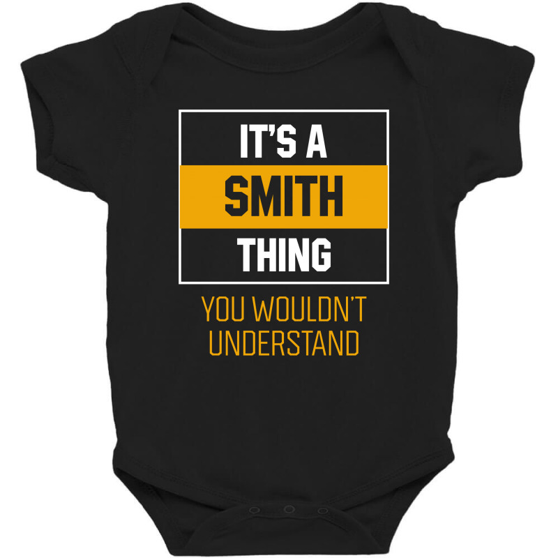 It's Smith Thing - Family Name Gift Baby Bodysuit by Diogo Calheiros | Artistshot