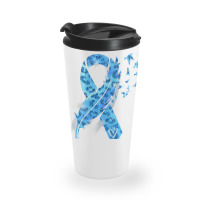 Diabetes Diabetic Leopard Blue Ribbon Stay Strong 131 Diabetes Awarene Travel Mug | Artistshot