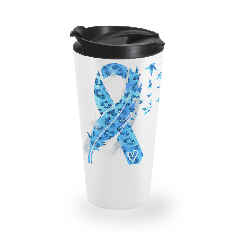 Diabetes Diabetic Leopard Blue Ribbon Stay Strong 131 Diabetes Awarene Travel Mug by circularflap | Artistshot