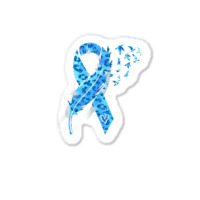 Diabetes Diabetic Leopard Blue Ribbon Stay Strong 131 Diabetes Awarene Sticker | Artistshot