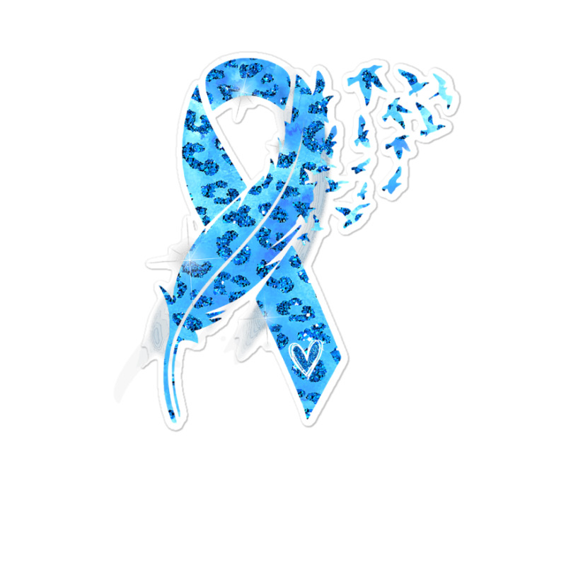 Diabetes Diabetic Leopard Blue Ribbon Stay Strong 131 Diabetes Awarene Sticker by circularflap | Artistshot