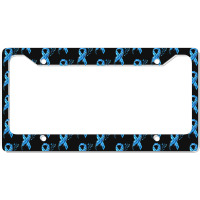 Diabetes Diabetic Leopard Blue Ribbon Stay Strong 131 Diabetes Awarene License Plate Frame | Artistshot