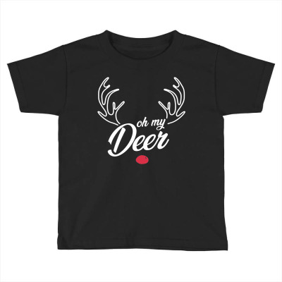 Trendy Oh My Deer Christmas Premium Toddler T-shirt Designed By Creative Tees