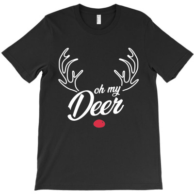 Trendy Oh My Deer Christmas Premium T-shirt Designed By Creative Tees