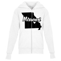 Missouri Home State Outline T Shirt Youth Zipper Hoodie | Artistshot