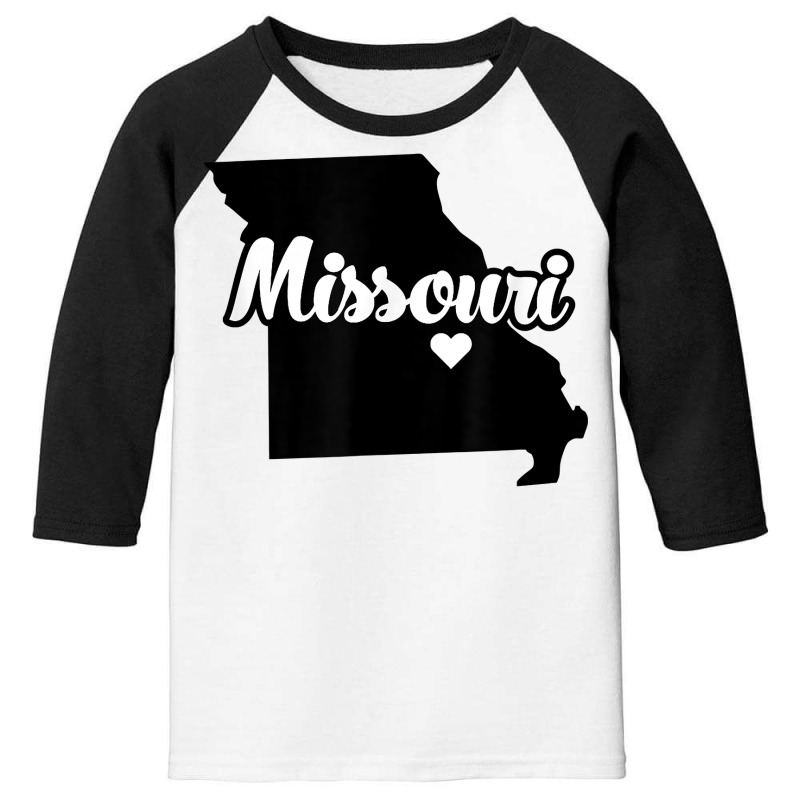 Missouri Home State Outline T Shirt Youth 3/4 Sleeve by marshall0976 | Artistshot