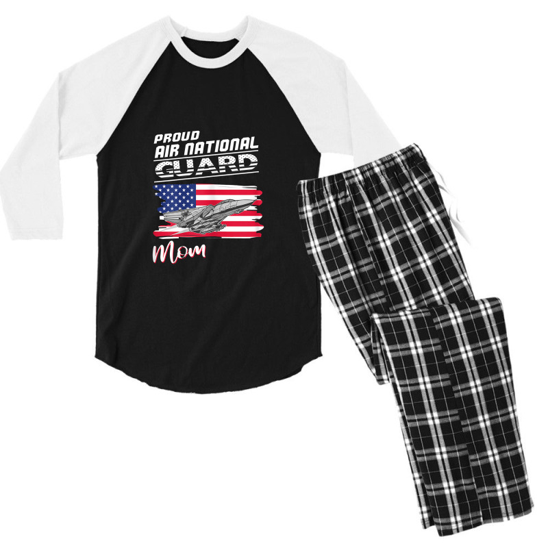 Womens Air National Guard Mom Us Flag Usa Air Force Military Men's 3/4 Sleeve Pajama Set by muloisongunu | Artistshot