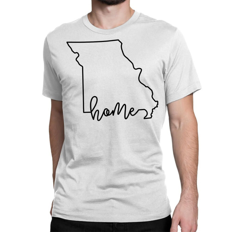 Missouri State Outline With Home Script Acj025a T Shirt Classic T-shirt by marshall0976 | Artistshot