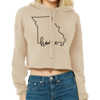 Missouri State Outline With Home Script Acj025a T Shirt Cropped Hoodie | Artistshot