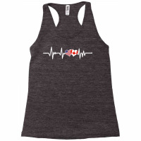 American Flag Canada Flag Heartbeat American Canadian 2022 T Shirt Racerback Tank | Artistshot