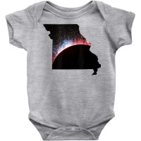 Missouri Total Solar Eclipse With 2017 Date & Map T Shirt Baby Bodysuit | Artistshot