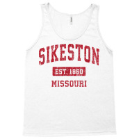 Sikeston Missouri Mo Vintage Sports Design Red Design T Shirt Tank Top | Artistshot