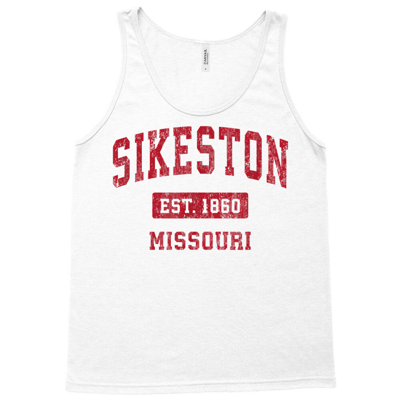 Sikeston Missouri Mo Vintage Sports Design Red Design T Shirt Tank Top by marshall0976 | Artistshot