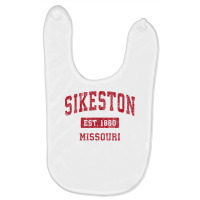 Sikeston Missouri Mo Vintage Sports Design Red Design T Shirt Baby Bibs | Artistshot