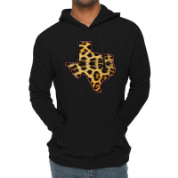 Western Texas Map Leopard Pattern Lightweight Hoodie | Artistshot