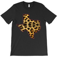 Western Texas Map Leopard Pattern T-shirt | Artistshot