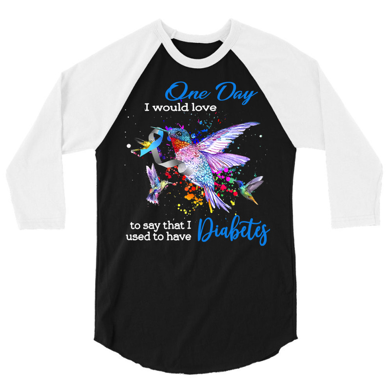 Diabetes Diabetic Hummingbird Birds I Have Used To Have Diabetes 174 D 3/4 Sleeve Shirt by circularflap | Artistshot