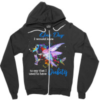 Diabetes Diabetic Hummingbird Birds I Have Used To Have Diabetes 174 D Zipper Hoodie | Artistshot