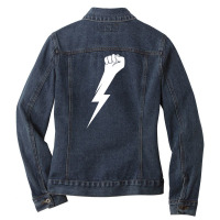 Hand Lightning Ladies Denim Jacket | Artistshot