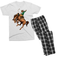 Bucking Bronco Rodeo Men's T-shirt Pajama Set | Artistshot