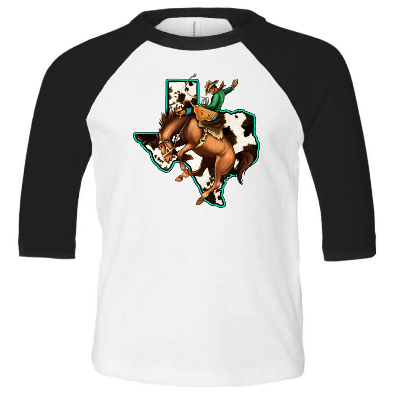 Cowhide Texas Map Rodeo Cowboy Toddler 3/4 Sleeve Tee | Artistshot