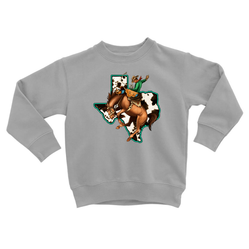 Cowhide Texas Map Rodeo Cowboy Toddler Sweatshirt | Artistshot