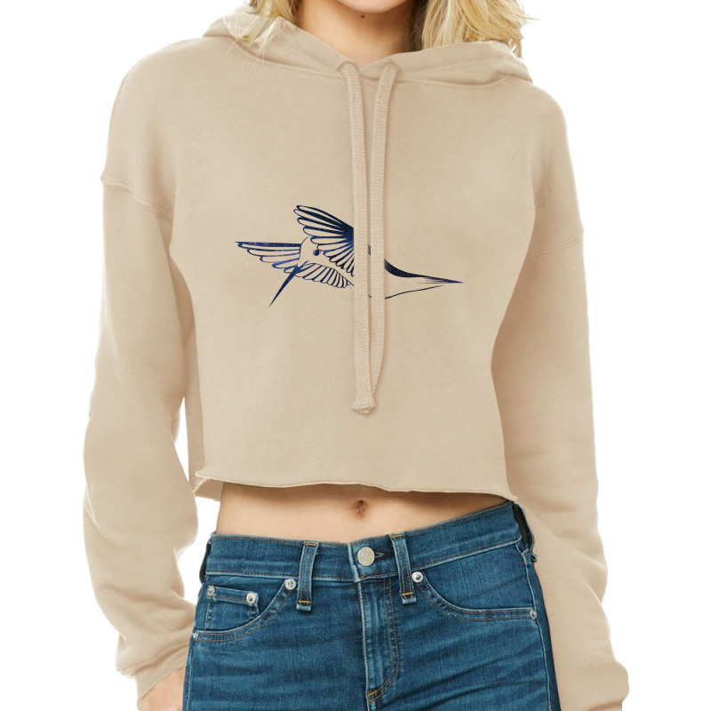 Hummingbird 04 Cropped Hoodie by s4rt4 | Artistshot